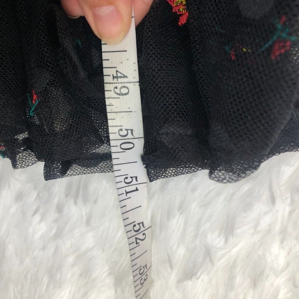 torrid Black Sheer Midi Dress with Colorful Floral Embroidery - Picture 16 of 16